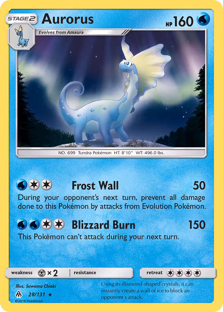 Aurorus 28/131 Pokemon card