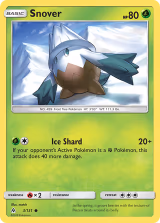 Snover 3/131 Pokemon card