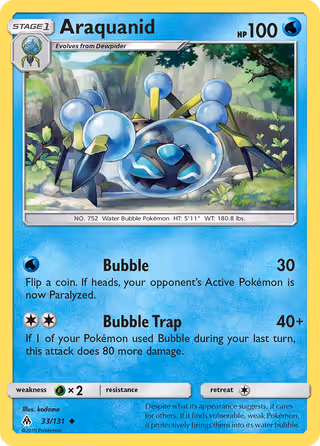 Araquanid 33/131 Pokemon card