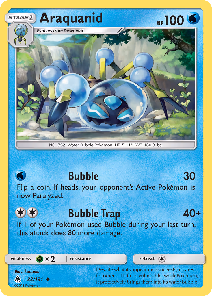Araquanid 33/131 Pokemon card