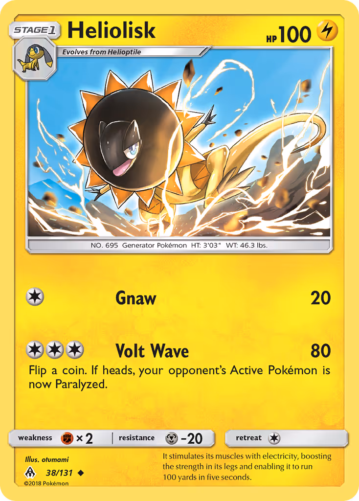 Heliolisk 38/131 Pokemon card