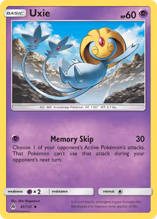Uxie 41/131 Pokemon card