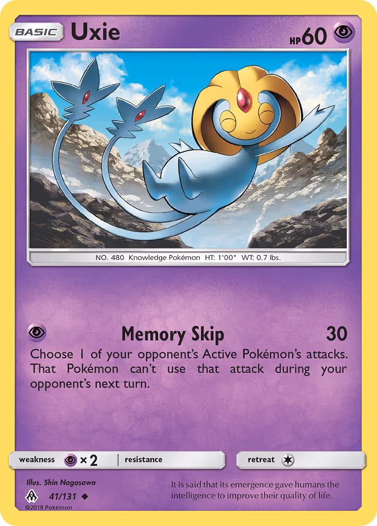 Uxie 41/131 Pokemon card
