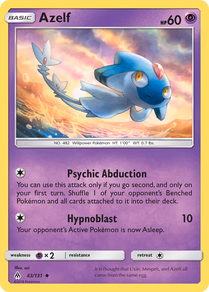 Azelf 43/131 Pokemon card