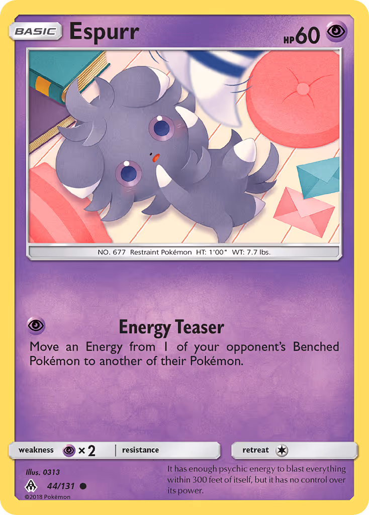 Espurr 44/131 Pokemon card