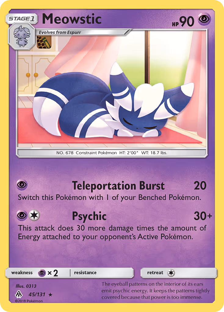 Meowstic 45/131 Pokemon card