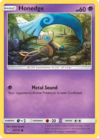 Honedge 47/131 Pokemon card