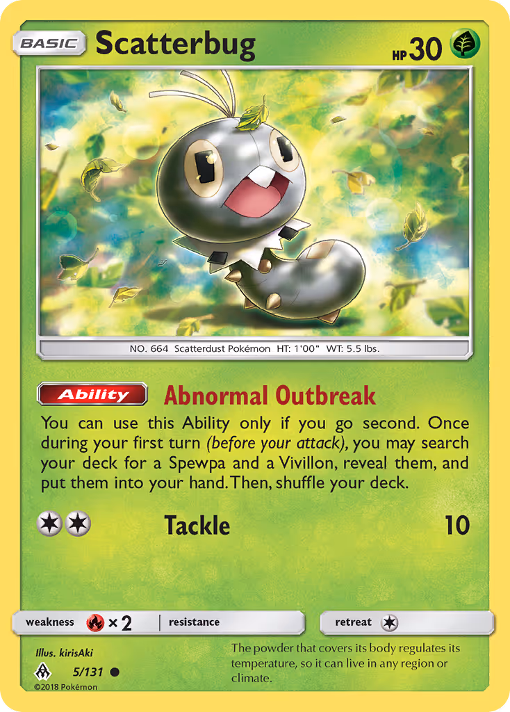 Scatterbug 5/131 Pokemon card