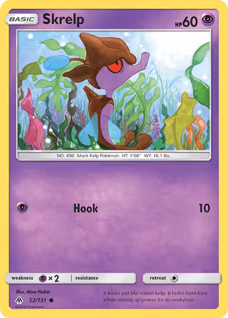 Skrelp 52/131 Pokemon card