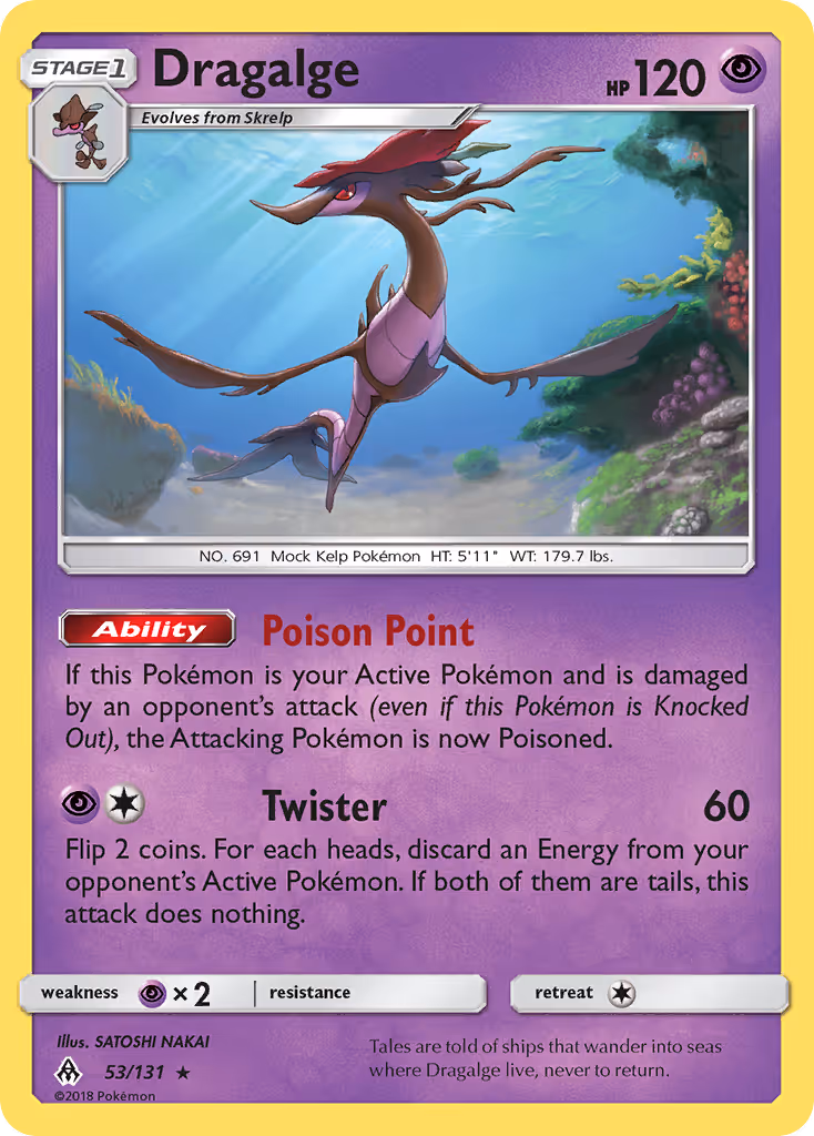 Dragalge 53/131 Pokemon card