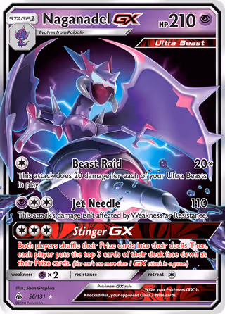 Naganadel GX 56/131 Pokemon card