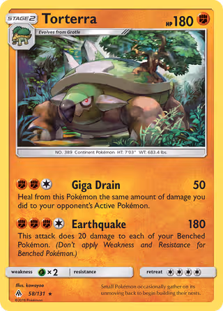 Torterra 58/131 Pokemon card
