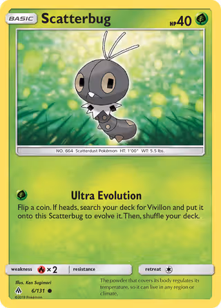 Scatterbug 6/131 Pokemon card