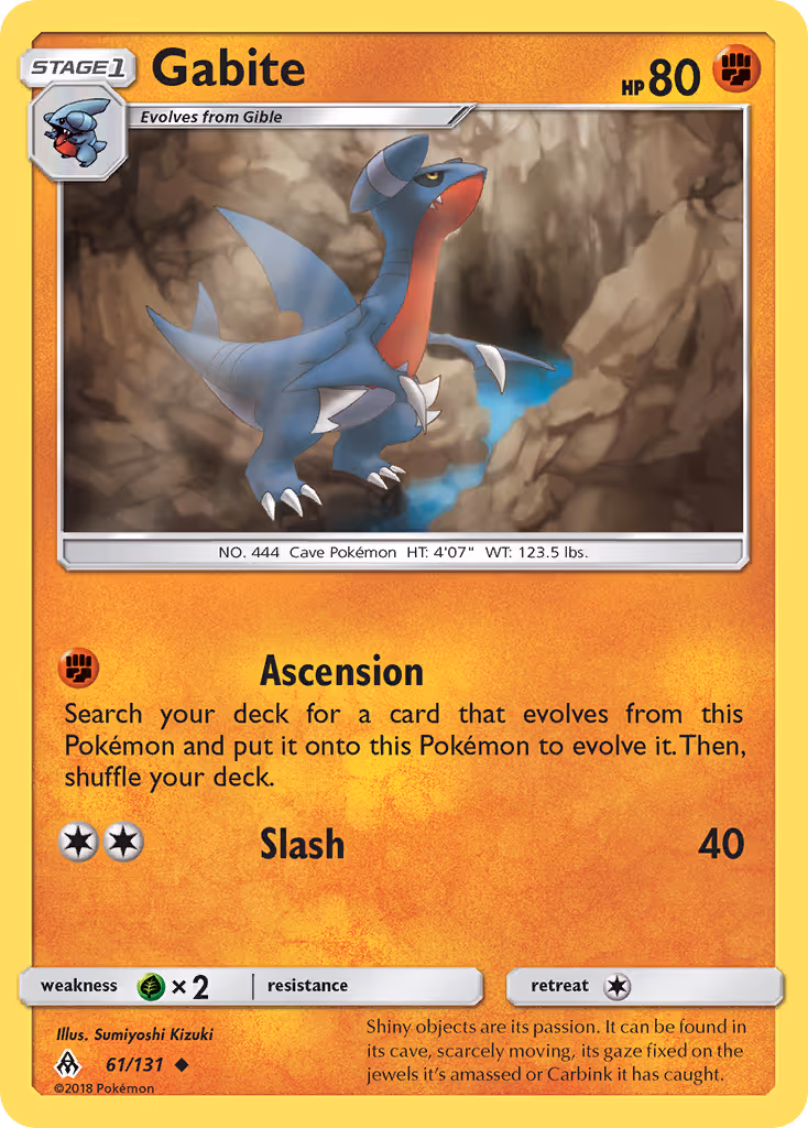 Gabite 61/131 Pokemon card