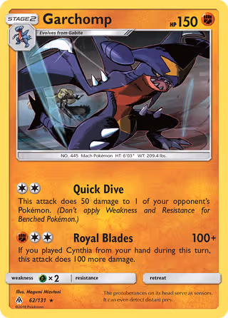 Garchomp 62/131 Pokemon card