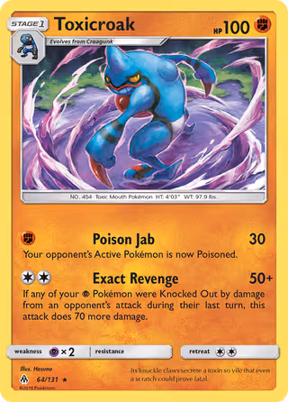 Toxicroak 64/131 Pokemon card
