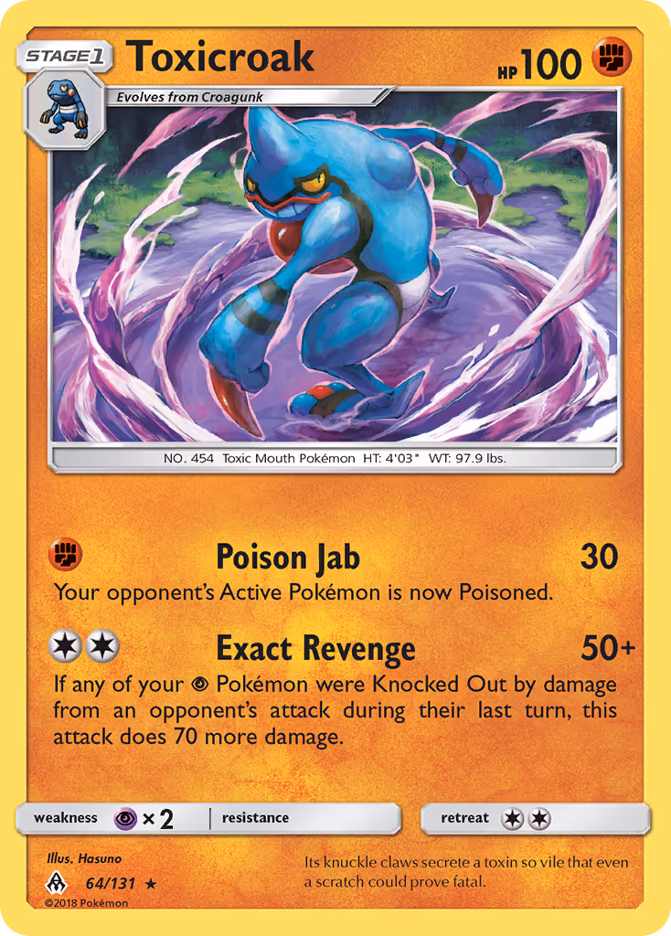 Toxicroak 64/131 Pokemon card