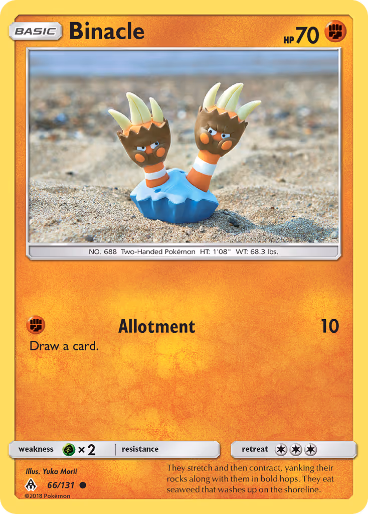 Binacle 66/131 Pokemon card