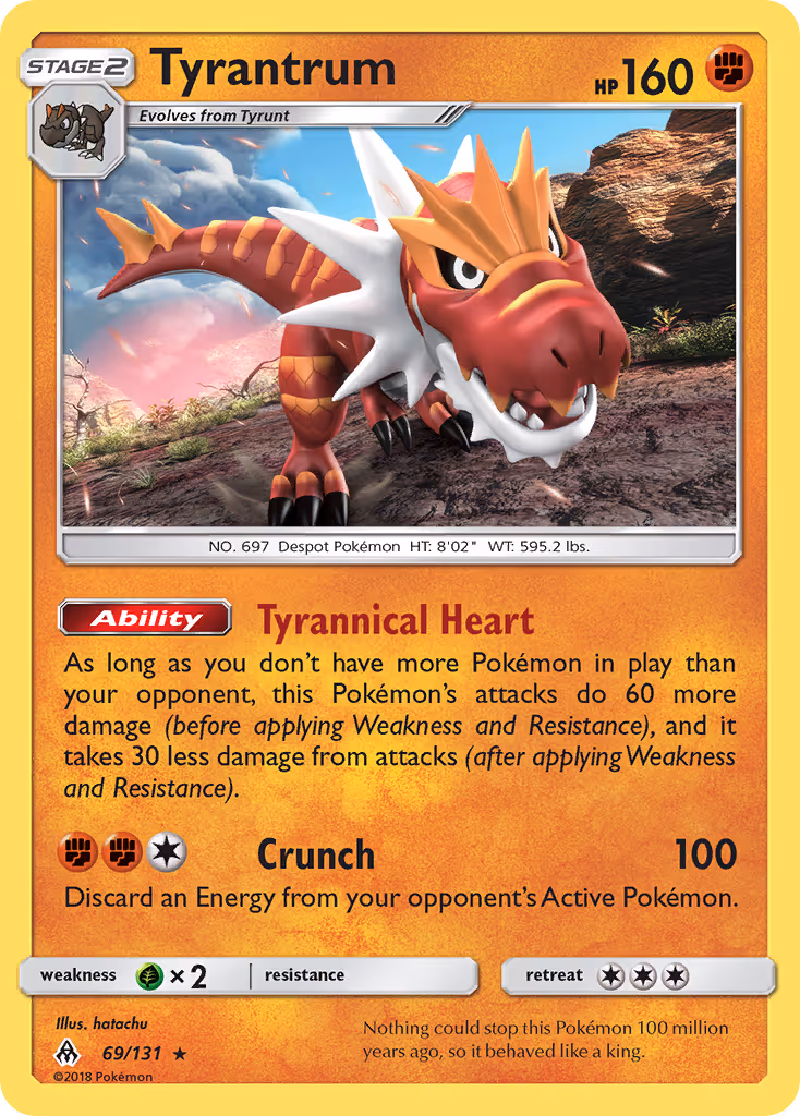 Tyrantrum 69/131 Pokemon card