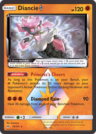 Diancie ◇ 74/131 Pokemon card