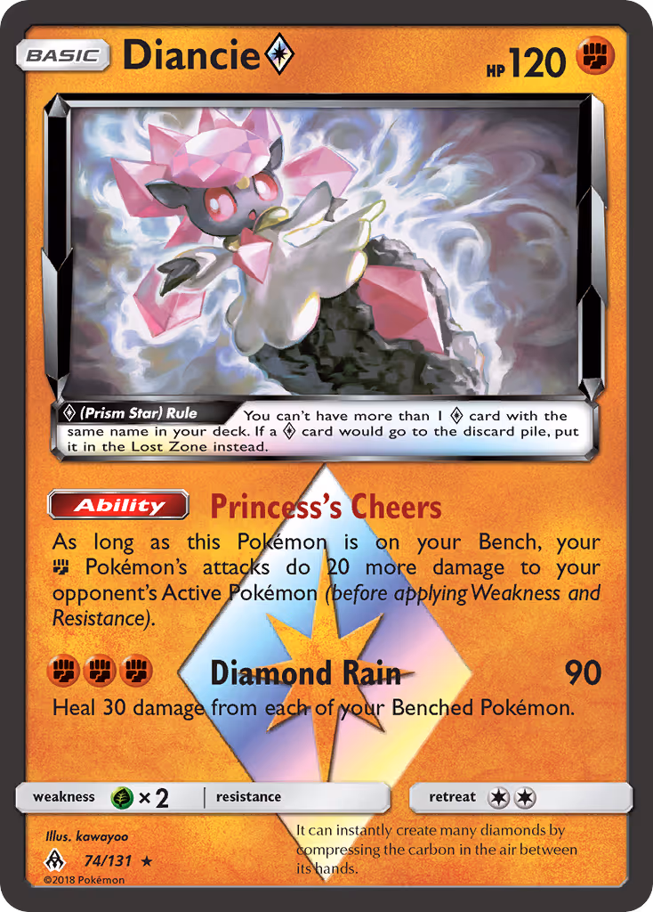 Diancie ◇ 74/131 Pokemon card