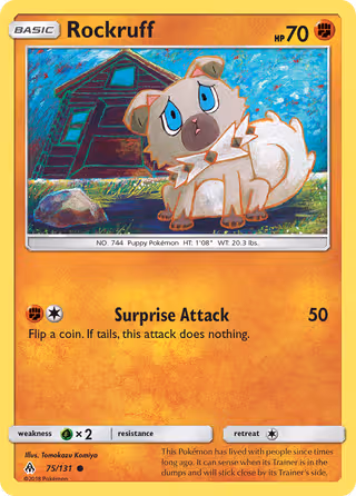 Rockruff 75/131 Pokemon card