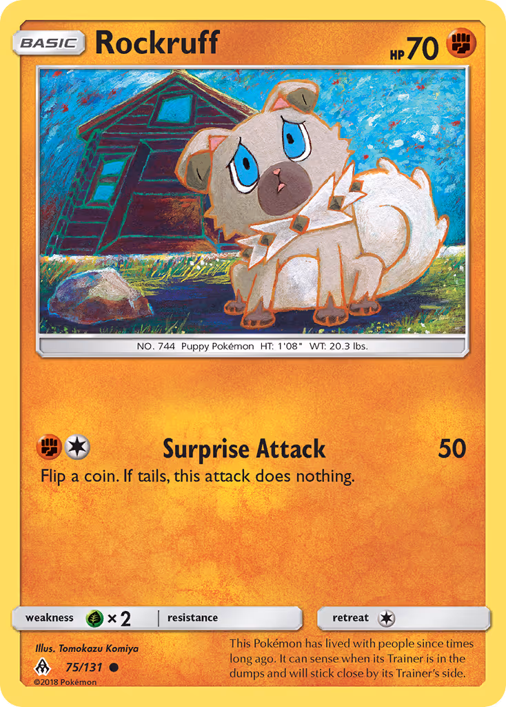 Rockruff 75/131 Pokemon card
