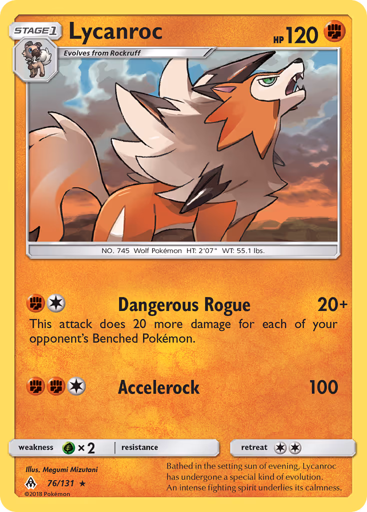 Lycanroc 76/131 Pokemon card