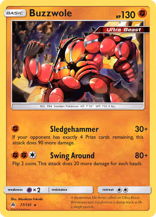 Buzzwole 77/131 Pokemon card