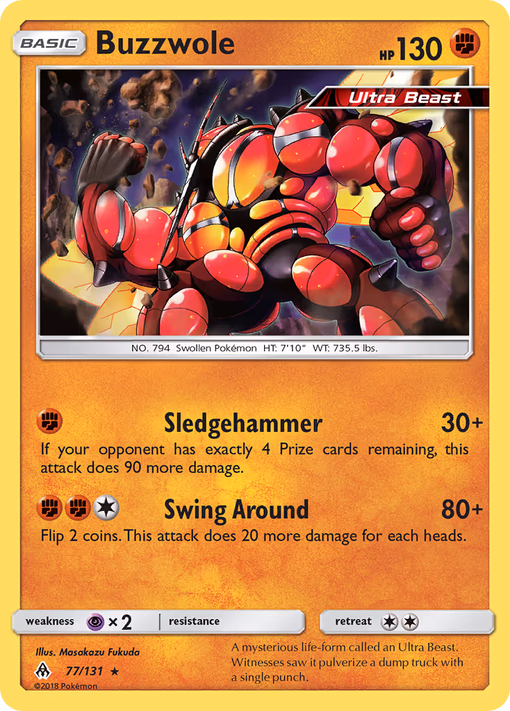 Buzzwole 77/131 Pokemon card