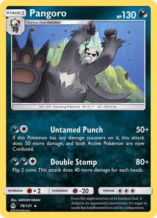 Pangoro 78/131 Pokemon card