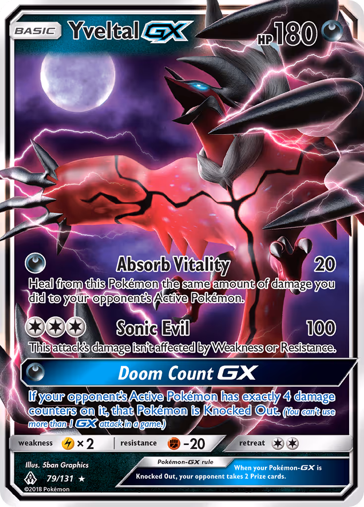 Yveltal GX 79/131 Pokemon card