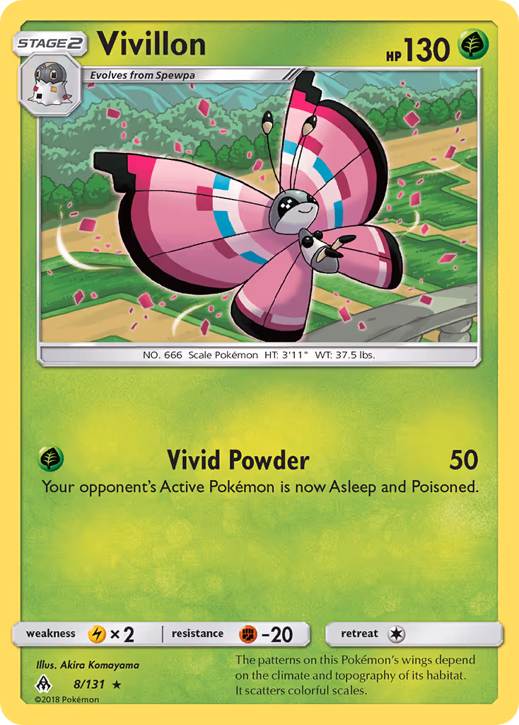 Vivillon 8/131 Pokemon card