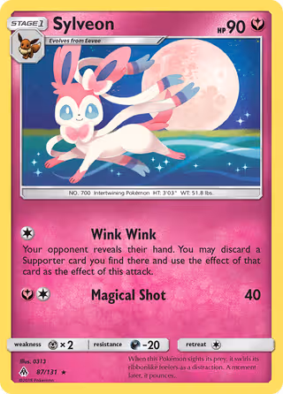 Sylveon 87/131 Pokemon card
