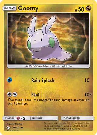 Goomy 92/131 Pokemon card