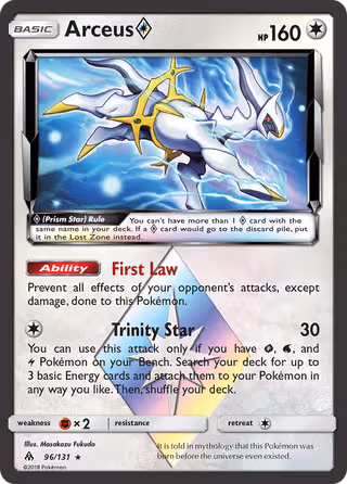 Arceus ◇ 96/131 Pokemon card