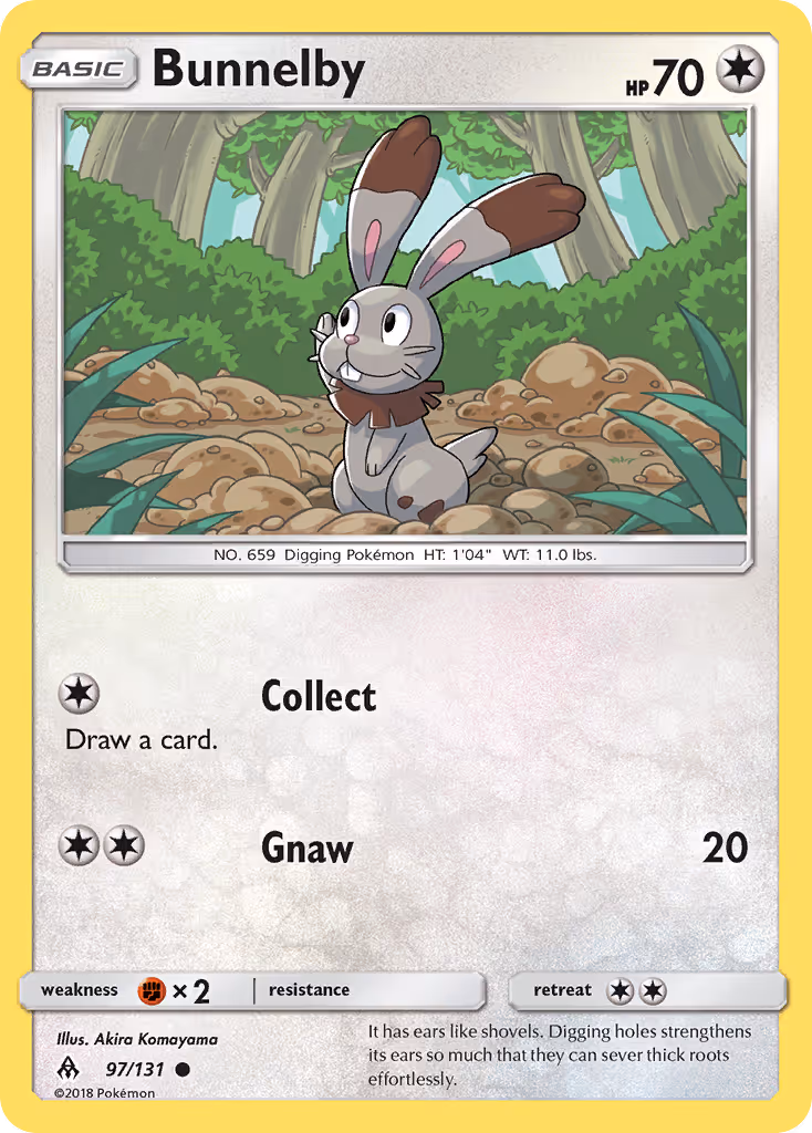 Bunnelby 97/131 Pokemon card
