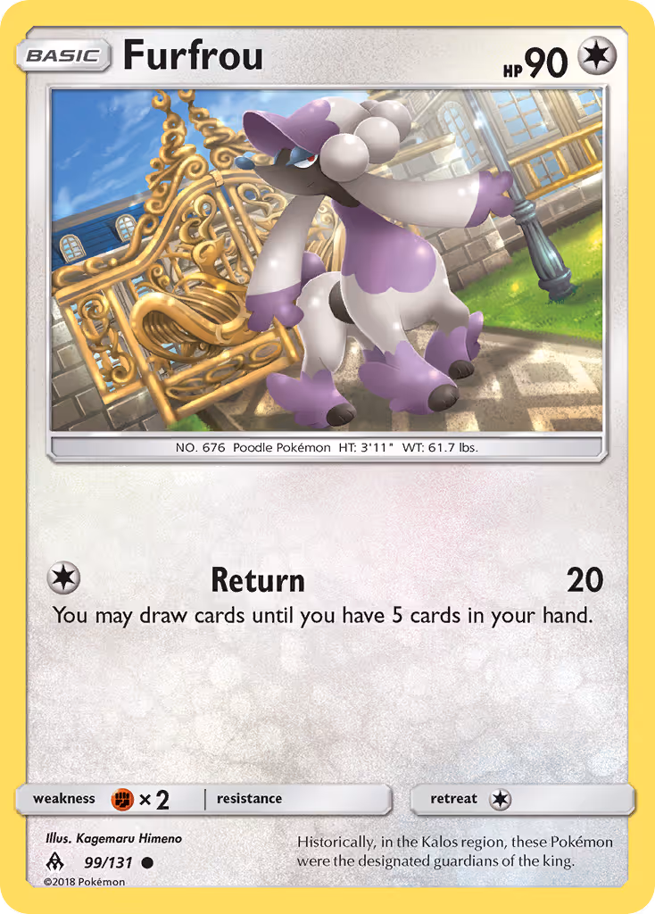 Furfrou 99/131 Pokemon card