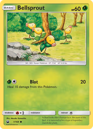 Bellsprout 1/168 Pokemon card