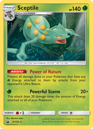 Sceptile 10/168 Pokemon card