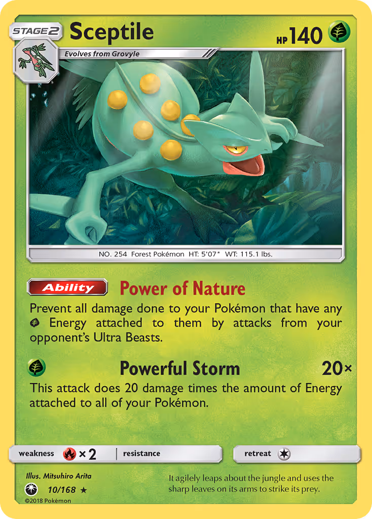 Sceptile 10/168 Pokemon card