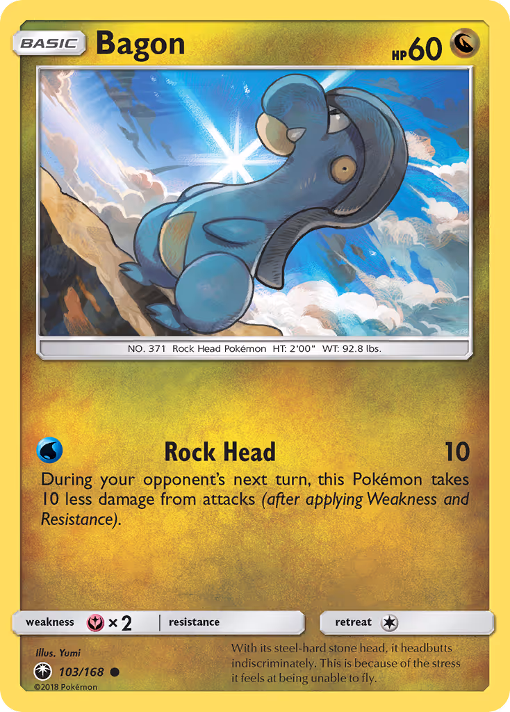 Bagon 103/168 Pokemon card