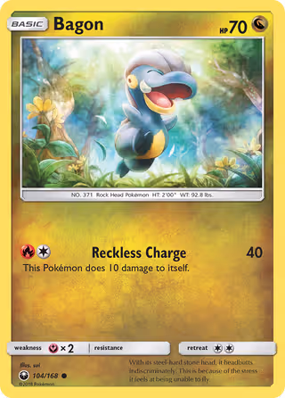 Bagon 104/168 Pokemon card