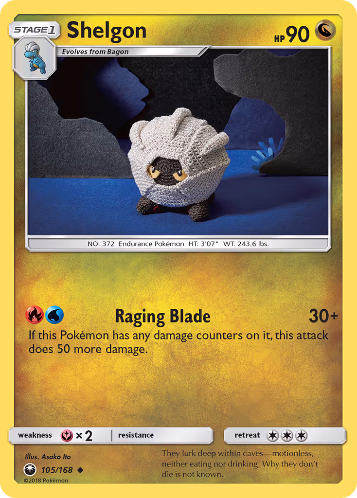 Shelgon 105/168 Pokemon card