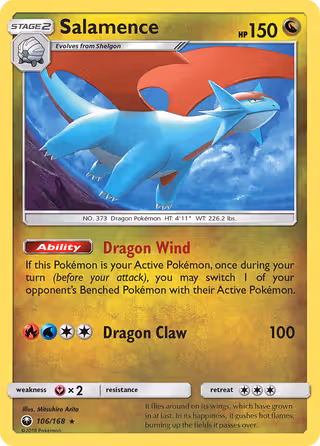 Salamence 106/168 Pokemon card