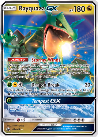 Rayquaza GX 109/168 Pokemon card
