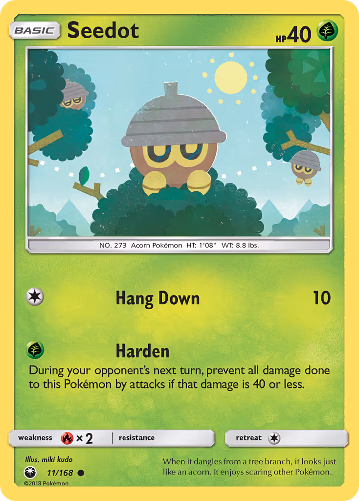 Seedot 11/168 Pokemon card
