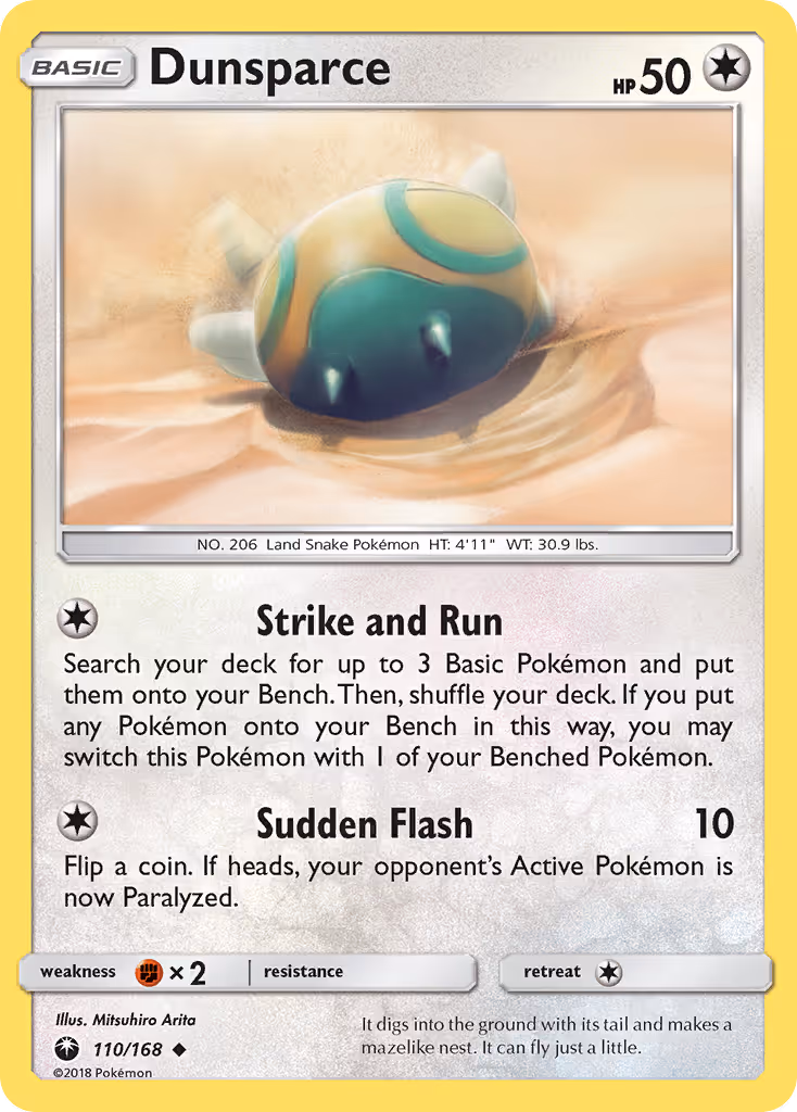 Dunsparce 110/168 Pokemon card