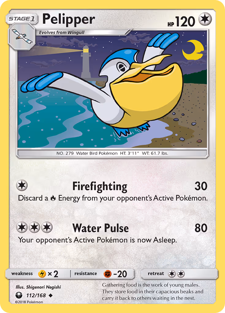 Pelipper 112/168 Pokemon card