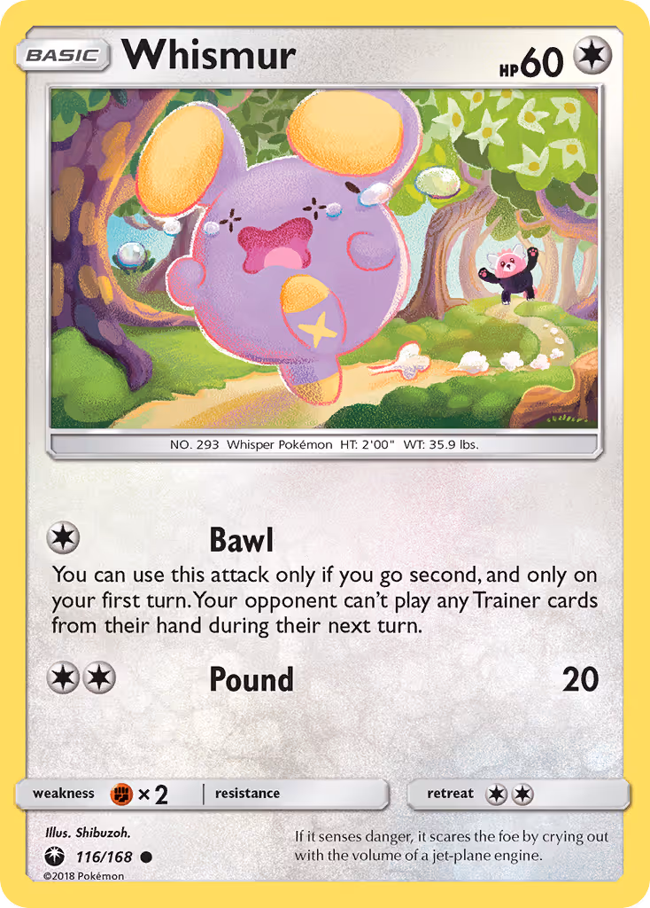 Whismur 116/168 Pokemon card
